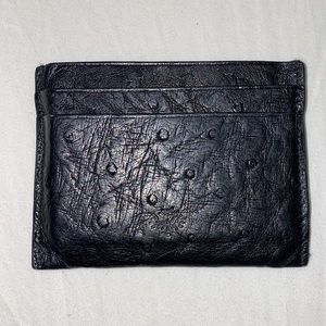 Ostrich mulberry card holder wallet